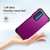 Motorola Edge 2021 PC + Silicone Phone Case - Dark Purple+Black