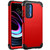 Motorola Edge 2021 PC + Silicone Phone Case - Red+Black