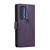 Motorola Edge 2021 PU Genuine Leather Texture Embossed Line Phone Case - Purple