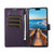 Motorola Edge 2021 PU Genuine Leather Texture Embossed Line Phone Case - Purple