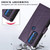 Motorola Edge 2021 PU Genuine Leather Texture Embossed Line Phone Case - Purple