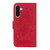 Samsung Galaxy A36 5G / A56 5G Butterfly Rose Embossed Leather Phone Case - Red
