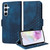 Samsung Galaxy A36 5G / A56 5G Embossed Rhombus Starry Leather Phone Case - Blue