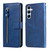 Samsung Galaxy A36 5G / A56 5G Fashion Calf Texture Zipper Leather Phone Case - Blue