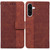 Samsung Galaxy A36 5G / A56 5G Geometric Embossed Leather Phone Case - Brown