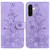 Samsung Galaxy A36 5G / A56 5G Lily Embossed Leather Phone Case - Purple
