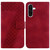 Samsung Galaxy A36 5G / A56 5G Seven-shaped Embossed Leather Phone Case - Red