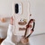 Samsung Galaxy A36 5G / A56 Cartoon Sausage Mouth TPU Phone Case with Bead Chain - White