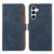 Samsung Galaxy A36 5G ABEEL Color Block Magnetic RFID Leather Phone Case - Blue-Brown