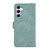 Samsung Galaxy A36 5G ABEEL Frosted Magnetic RFID Leather Phone Case - Cyan