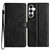 Samsung Galaxy A36 5G Butterflies and Flowers Leather Phone Case - Black