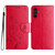 Samsung Galaxy A36 5G Butterfly Flower Pattern Flip Leather Phone Case - Red