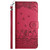 Samsung Galaxy A36 5G Cat Embossing Pattern Leather Phone Case with Lanyard - Red