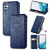 Samsung Galaxy A36 5G Cubic Grid Pressed Magnetic Leather Phone Case - Blue