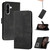 Samsung Galaxy A36 5G Cubic Skin Feel Flip Leather Phone Case - Black