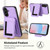 Samsung Galaxy A36 5G CX01 Detachable Magsafe Magnetic Card Bag Phone Case - Light Purple