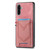 Samsung Galaxy A36 5G Denim Texture Leather Skin Phone Case with Card Slot - Pink