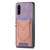 Samsung Galaxy A36 5G Denim Texture Leather Skin Phone Case with Card Slot - Purple