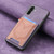 Samsung Galaxy A36 5G Denim Texture Leather Skin Phone Case with Card Slot - Purple