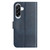 Samsung Galaxy A36 5G Dual-Folded S-shape Leather Phone Case - Navy Blue