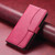 Samsung Galaxy A36 5G Dual-Folded S-shape Leather Phone Case - Rose Red Samsung Galaxy A36 5G Dual-Folded S-shape Leather Phone Case - Rose Red