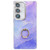 Samsung Galaxy A36 5G Electroplated Marble Texture Ring Holder Phone Case - Blue Purple S10