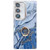 Samsung Galaxy A36 5G Electroplated Marble Texture Ring Holder Phone Case - Navy Blue S17