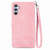 Samsung Galaxy A36 5G Embossed Flower Zipper Leather Phone Case - Pink