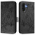Samsung Galaxy A36 5G Embossed Rose RFID Anti-theft Leather Phone Case - Black
