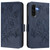 Samsung Galaxy A36 5G Embossed Rose RFID Anti-theft Leather Phone Case - Dark Blue