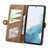 Samsung Galaxy A36 5G Geometric Zipper Wallet Side Buckle Leather Phone Case - Brown