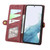 Samsung Galaxy A36 5G Geometric Zipper Wallet Side Buckle Leather Phone Case - Red