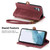 Samsung Galaxy A36 5G Geometric Zipper Wallet Side Buckle Leather Phone Case - Red