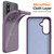 Samsung Galaxy A36 5G Glossy TPU Shockproof MagSafe Phone Case with Lanyard - Purple
