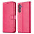Samsung Galaxy A36 5G LC.IMEEKE Calf Texture Leather Phone Case - Red