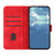 Samsung Galaxy A36 5G Line Pattern Skin Feel Leather Phone Case - Red