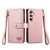 Samsung Galaxy A36 5G Love Zipper Lanyard Leather Phone Case - Pink