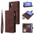 Samsung Galaxy A36 5G Multifunctional Frosted Zipper Wallet Leather Phone Case - Coffee