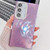 Samsung Galaxy A36 5G Plating Glitter Texture TPU Phone Case with Lens Film - Purple Feather Yarn