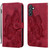 Samsung Galaxy A36 5G Retro Skin Feel Butterflies Embossing Horizontal Flip Leather Phone Case - Red