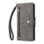 Samsung Galaxy A36 5G Rivet Buckle 9 Cards Three Fold Leather Phone Case - Grey