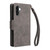 Samsung Galaxy A36 5G Rivet Buckle 9 Cards Three Fold Leather Phone Case - Grey