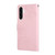 Samsung Galaxy A36 5G Rose Flower Embossed 3-Card Slots Leather Phone Case - Pink
