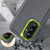Samsung Galaxy A36 5G Rugged PC Hybrid Silicone Phone Case with Holder - Grey+Fresh Green