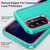 Samsung Galaxy A36 5G Rugged PC Hybrid Silicone Phone Case with Holder - Light Green+Rose Red