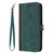 Samsung Galaxy A36 5G Side Buckle Double Fold Hand Strap Leather Phone Case - Dark Green