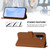Samsung Galaxy A36 5G Skin Feel Solid Color Leather Phone Case with Lanyard - Brown