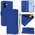 Samsung Galaxy A36 5G Skin Feel Solid Color Leather Phone Case with Lanyard - Dark Blue