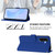 Samsung Galaxy A36 5G Skin Feel Solid Color Leather Phone Case with Lanyard - Dark Blue