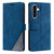 Samsung Galaxy A36 5G Skin Feel Splicing Leather Phone Case - Blue